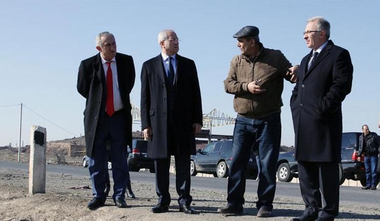 The Minister of Agriculture during his Visits to Regions Visited Aragatsotn Region