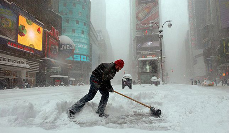 The abundant snowfall is the reason of many problems in some states of The USA