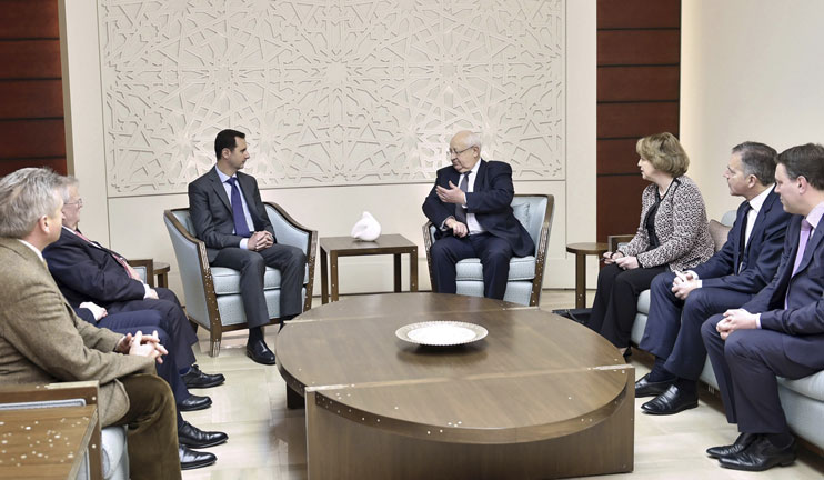 The French deputies who arrived in Syria had a meeting with President Bashar Assad