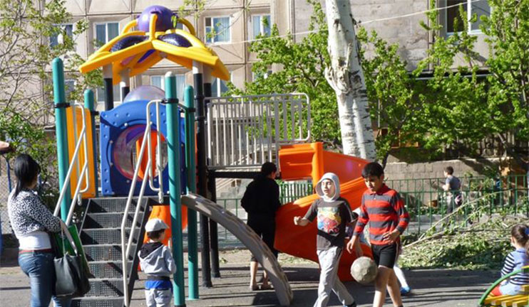 Who are responsible for maintaining the safety standards of playgrounds?