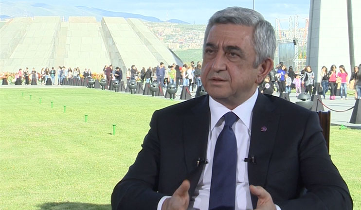 President Sargsyan responded to questions asked by international media