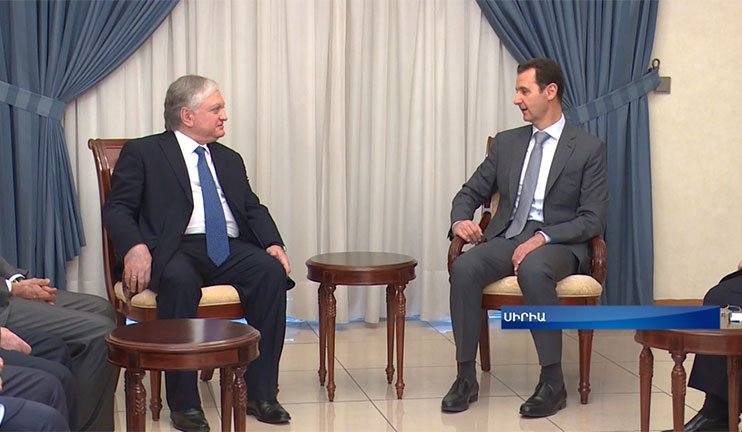 Edward Nalbandian had a meeting with the President of Syria