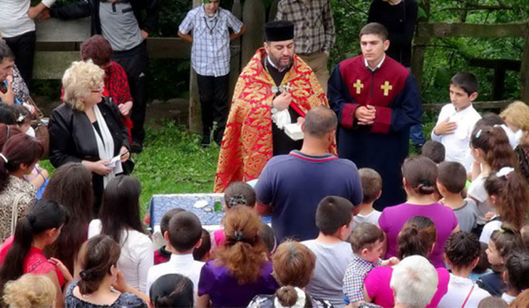 A common baptism took place in the Akhkyorpi village of Marneuli region