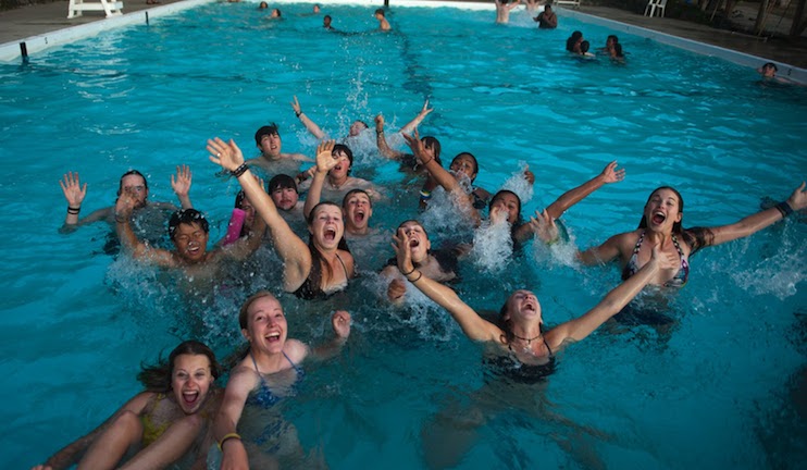 The only salvation from summer heat is visiting swimming pool