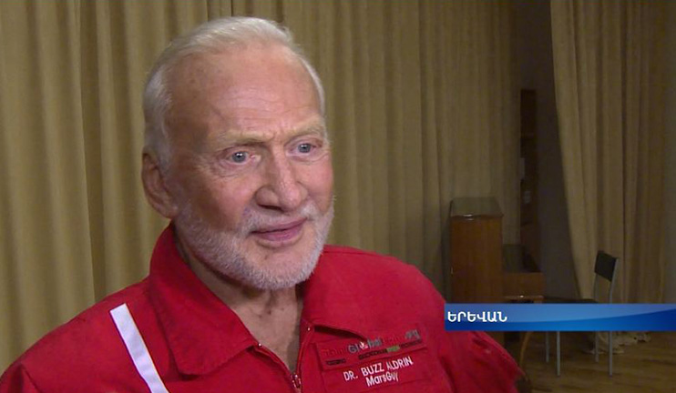 The world famous astronaut Buzz Aldrin is in Yerevan