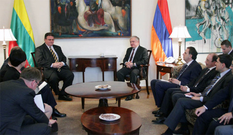 Lithuania’s Foreign Minister Linas Linkevicius is in Armenia