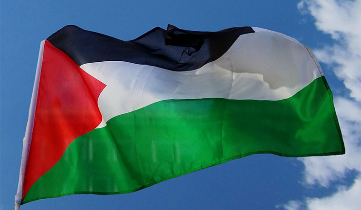 The Palestinian autonomy flag was raised in the headquarters of UN