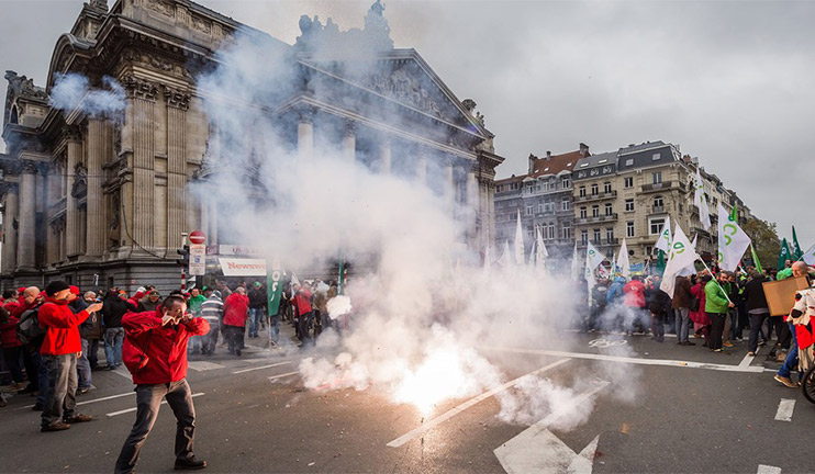 Strong nationwide protests launched in Belgium