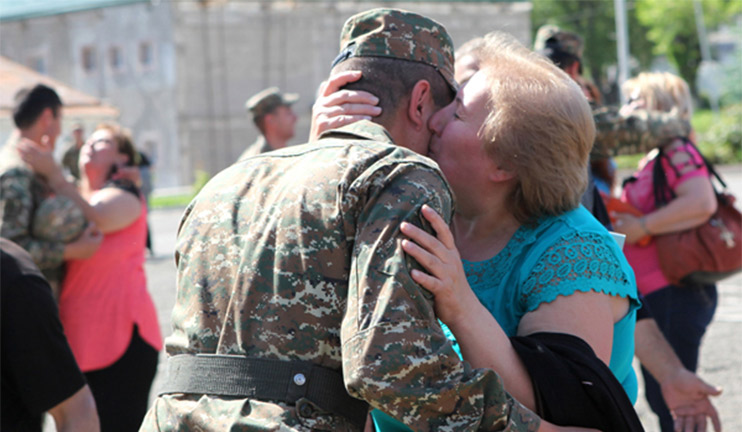 The meeting of fixed period servicemen from Syunik region with their relatives