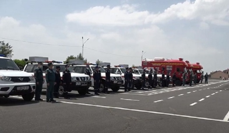 The representatives of the Ministry of Emergency Situations are touring throughout the Armenia