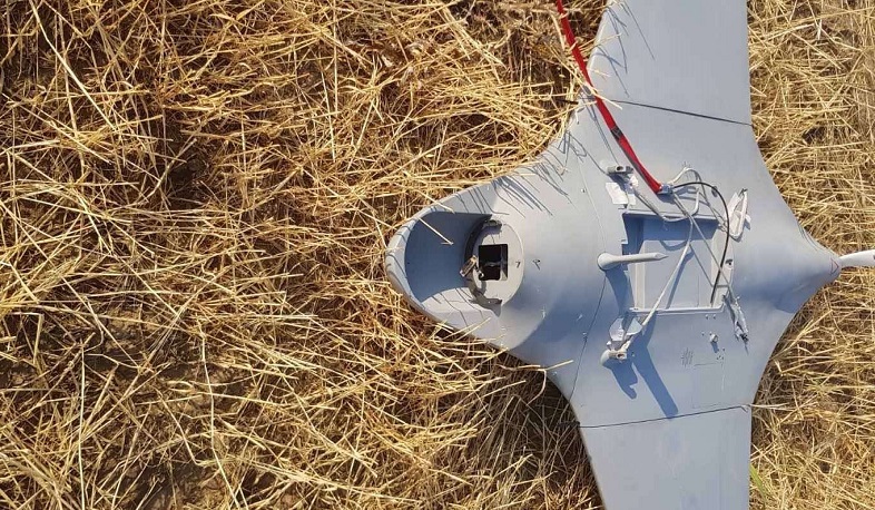 An enemy drone hit by Defense Army. Photos