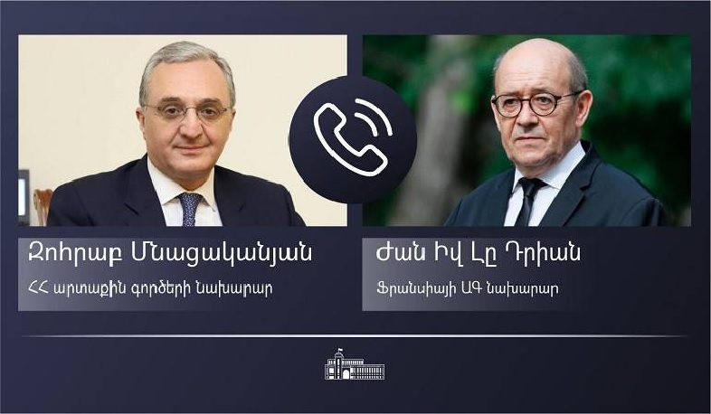 Հայաստանի և Ֆրանսիայի ԱԳ նախարարները հեռախոսազրույցում անդրադարձել են լրագրողների նպատակաուղղված թիրախավորման միջադեպերին