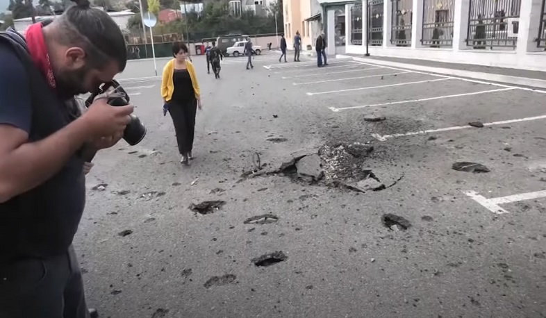 The aftermath of the Stepanakert rocket attack. Exclusive Footage