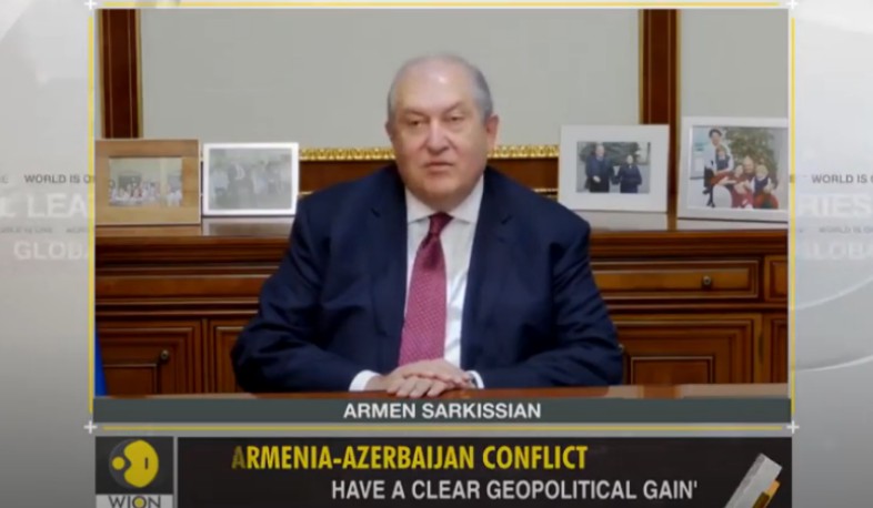 Turkey is a threat to the whole region - President Armen Sarkissian spoke with the Indian WION TV