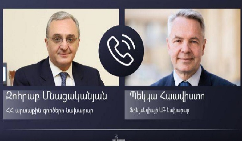 Phone conversation of Foreign Minister Zohrab Mnatsakanyan with Pekka Haavisto, the Foreign Minister of Finland