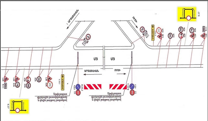 Ուշի-Արտաշավան ճանապարհահատվածը ժամանակավորապես փակ կլինի