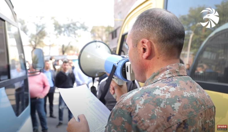 Mobilization in Shengavit military commissariat. Video