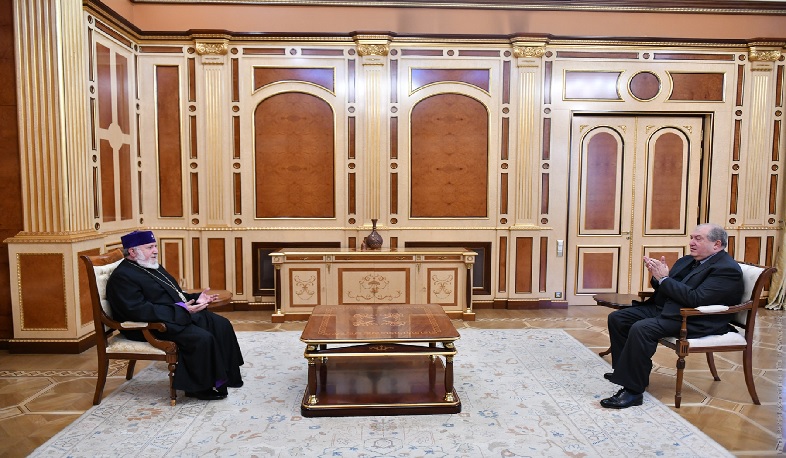 RA President Sarkissian had a meeting with Catholicos of All Armenians