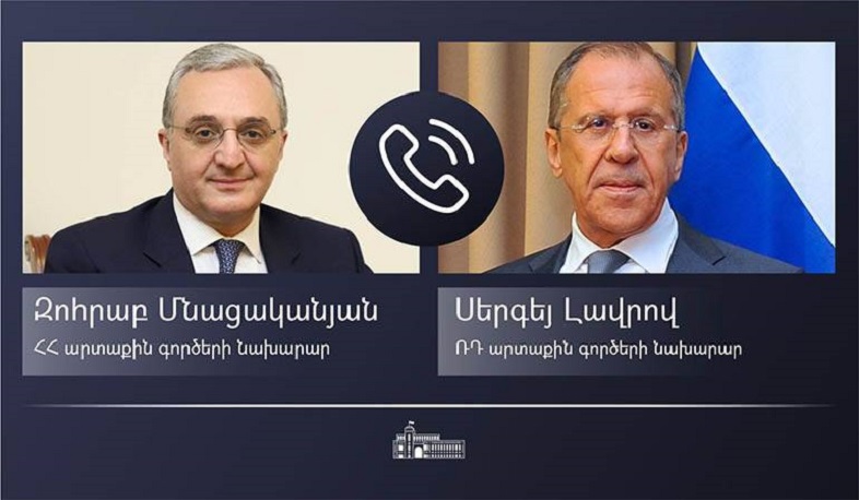 Phone conversation -  between the Foreign Ministers of Russia and Armenia