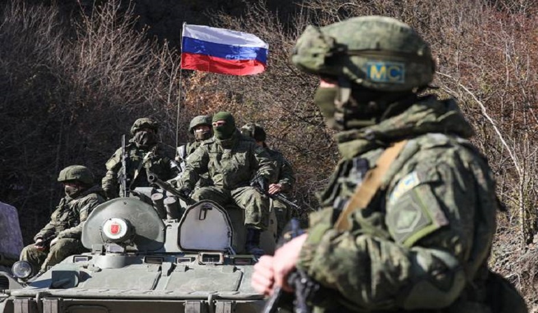 Russian peacekeepers carrying out monitoring in Hin Shen. Community leader