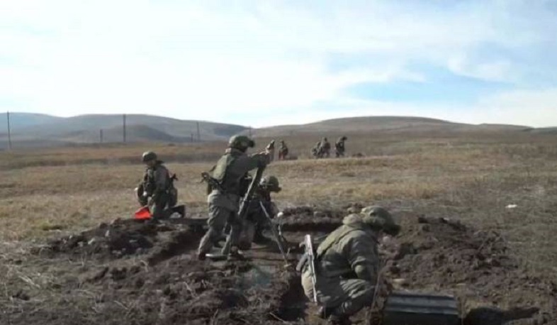 Firepower training held with servicemen of the Russian peacekeeping contingent in Nagorno Karabakh