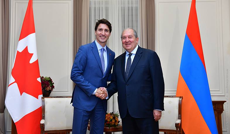 Armenia is ready to make further efforts to promote relations: Armenian President’s address to Prime Minister of Canada