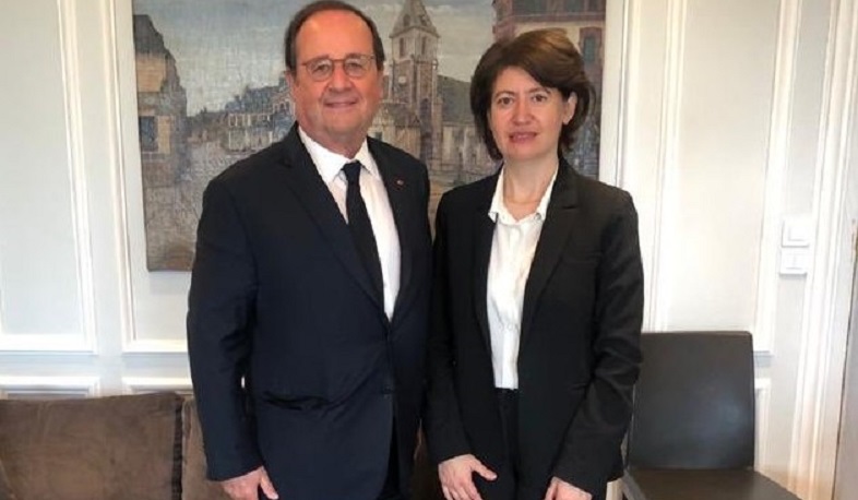 Armenian Ambassador to France and Former French President Francois Hollande discussed situation in Armenia and Artsakh