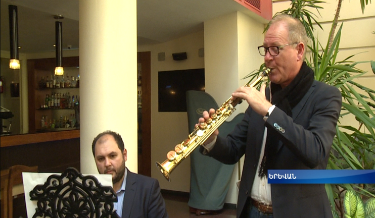 Italian saxophonist Federico Mondelci is in Yerevan