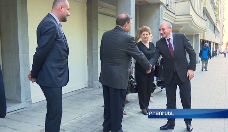 Bako Sahakyan pays a working visit to Brussels