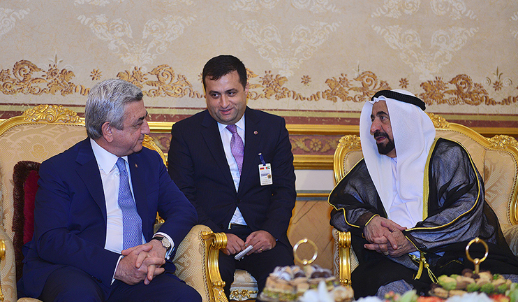 President Sargsyan proposed to hold a conference in the UAE on investment  to Armenia