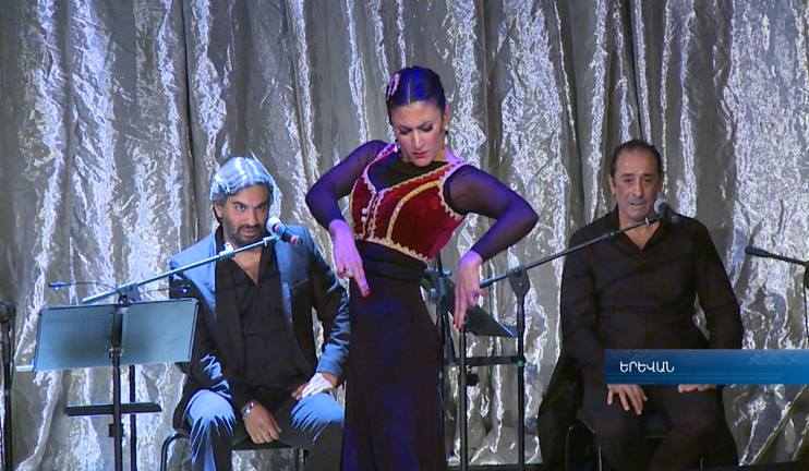 French dancer with Armenian descent performed Spanish flamenco in Yerevan