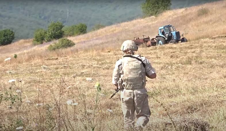 Russian peacekeepers in Nagorno-Karabakh cleared agricultural fields from Hurricane shells