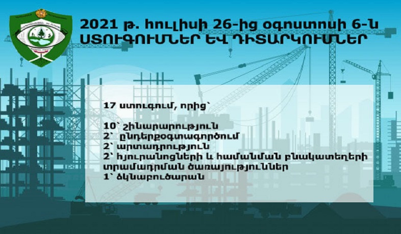 Բնապահպանության և ընդերքի տեսչական մարմնի կողմից իրականացվել է 17 ստուգում