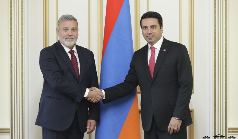 Alen Simonyan receives Ambassador Extraordinary and Plenipotentiary of Peru to RA