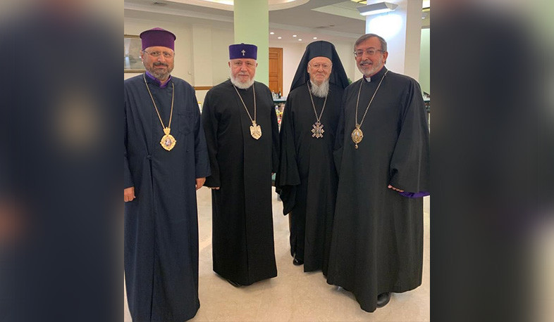 Catholicos of All Armenians meets with His All Holiness Bartholomew I, Ecumenical Patriarch of Constantinople