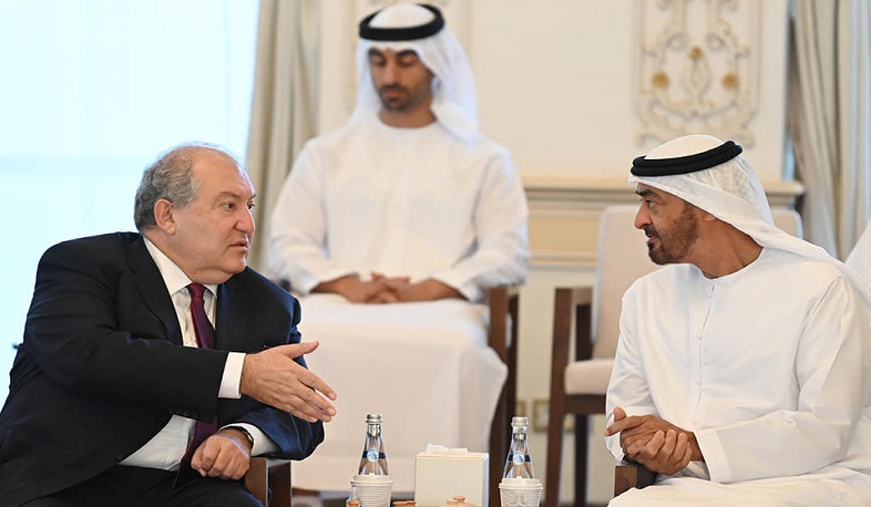 Armenian President, Crown Prince of Abu Dhabi discuss development of bilateral relations