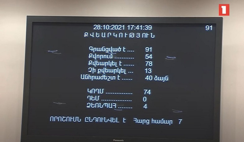 Առաջին ընթերցմամբ ընդունվեց ՀՕՊ միջոցների օգտագործման կարգի սահմանումը Կառավարությանը վերապահող նախագիծը