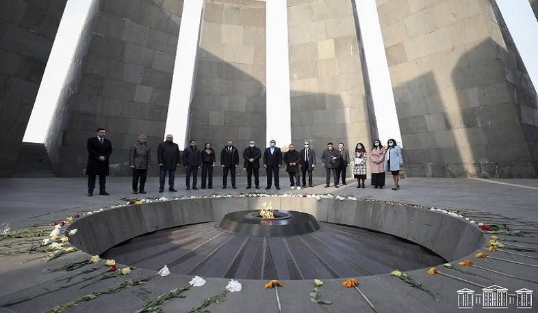 Deputies of Verkhovna Rada of Ukraine Visit Tsitsernakaberd Memorial Complex