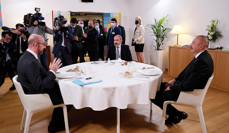 Nikol Pashinyan, Charles Michel and Ilham Aliyev’s trilateral meeting kicks off