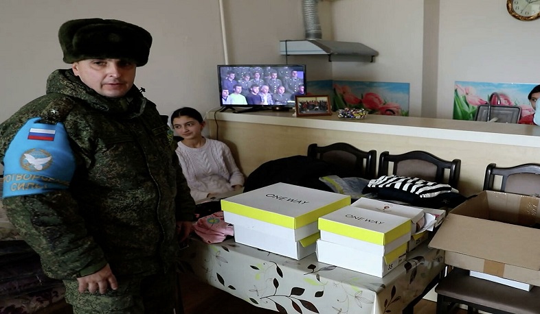 Russian peacekeepers provided humanitarian targeted assistance to a large family in Nagorno-Karabakh