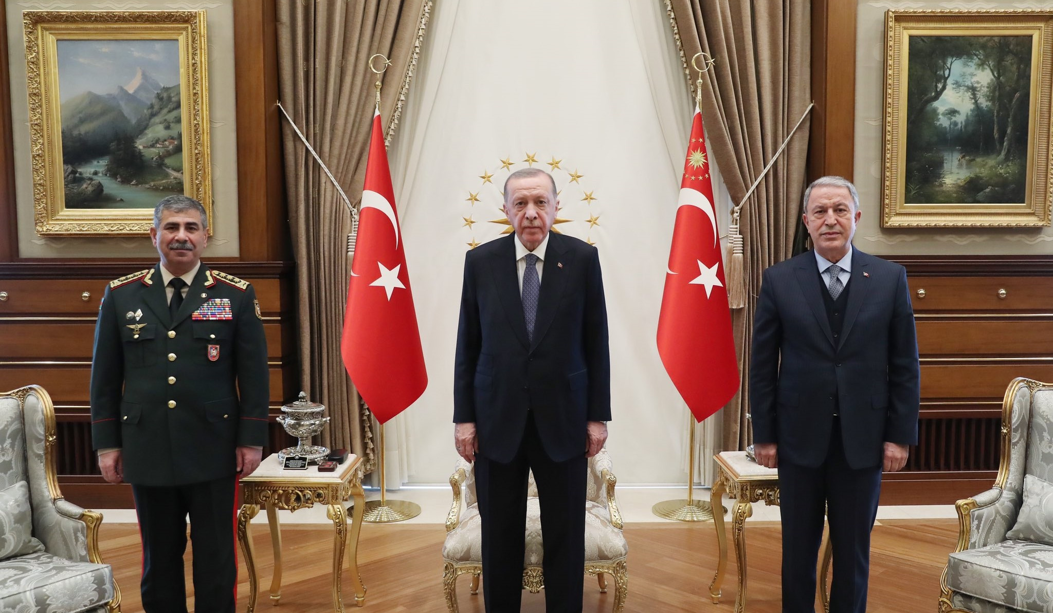 Azerbaijani Defense Minister met with Erdogan and Akar in Ankara