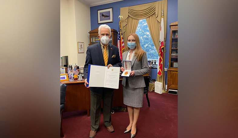 Congressman Jim Costa was awarded the Mkhitar Gosh Medal