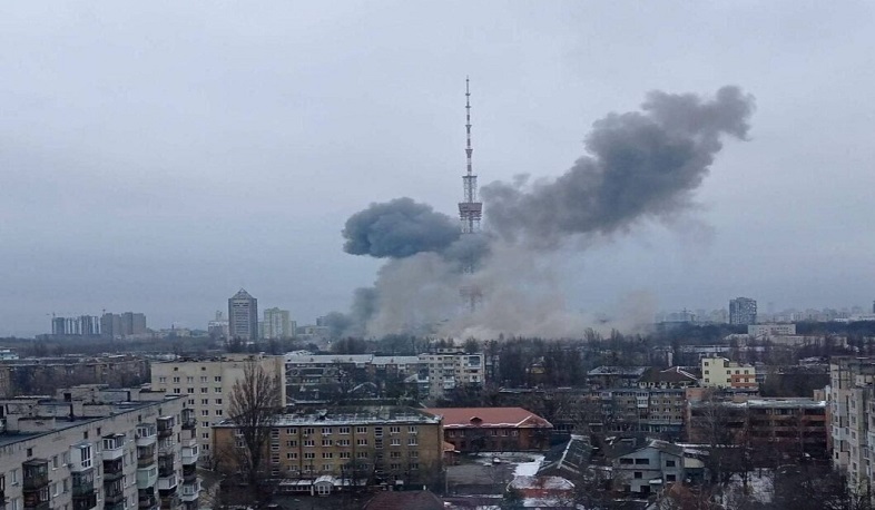 Explosion near Kyiv TV tower