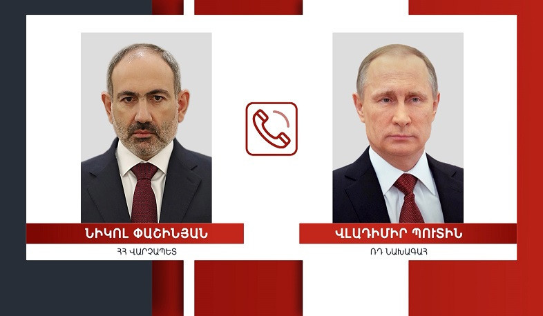 Nikol Pashinyan, Vladimir Putin hold phone conversation