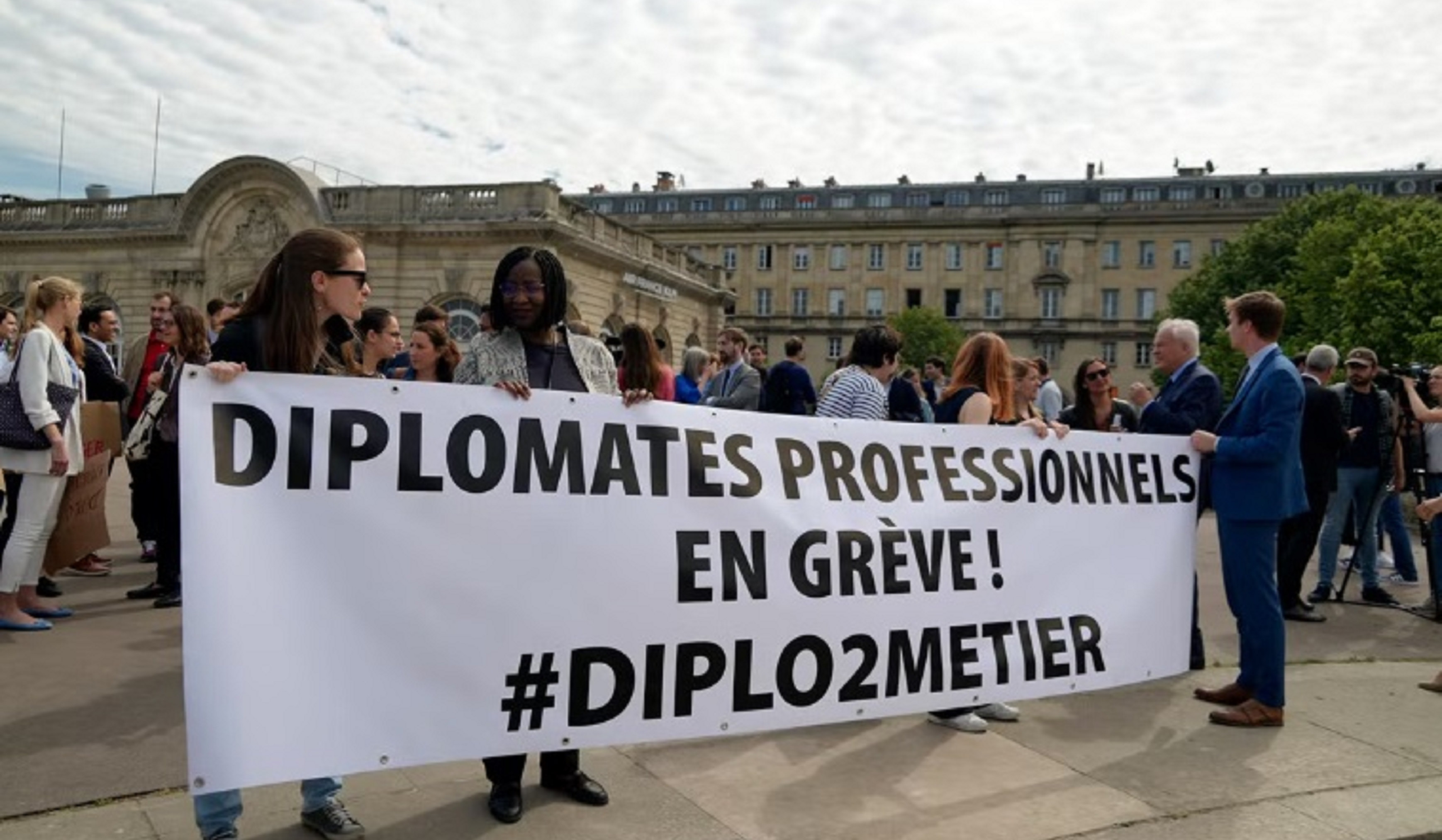 French diplomats go on strike in rare protest