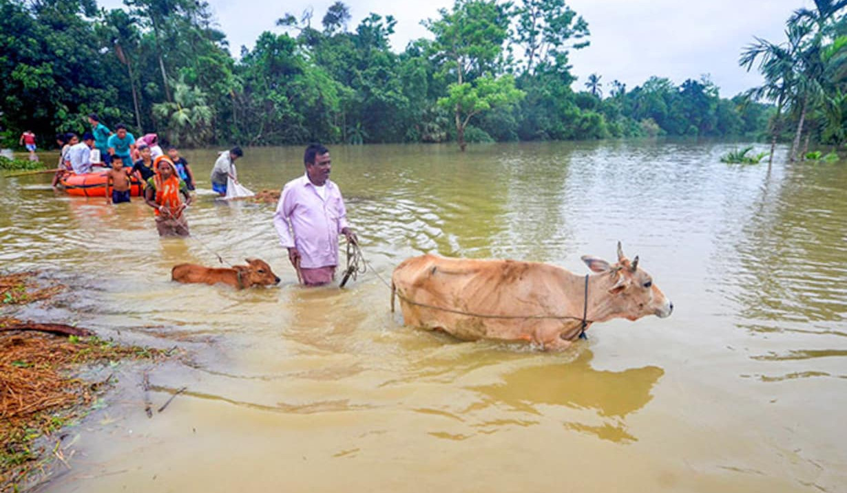 Flash floods inundate India’s Assam, 16 people killed