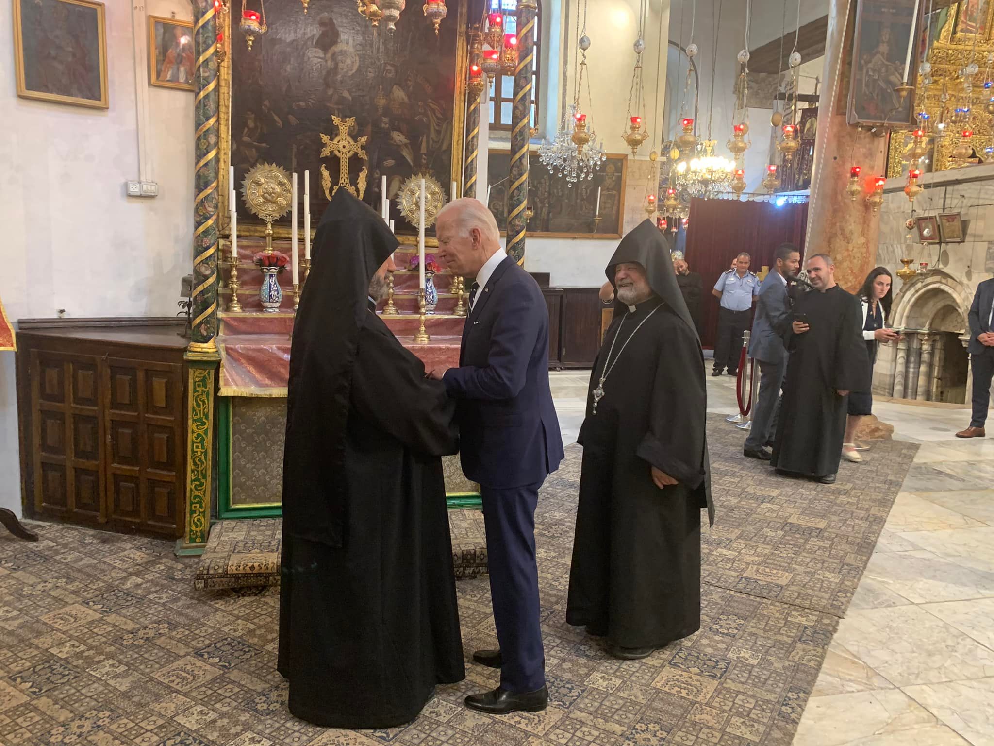 Joe Biden visited Armenian Church of Nativity Cathedral in Bethlehem