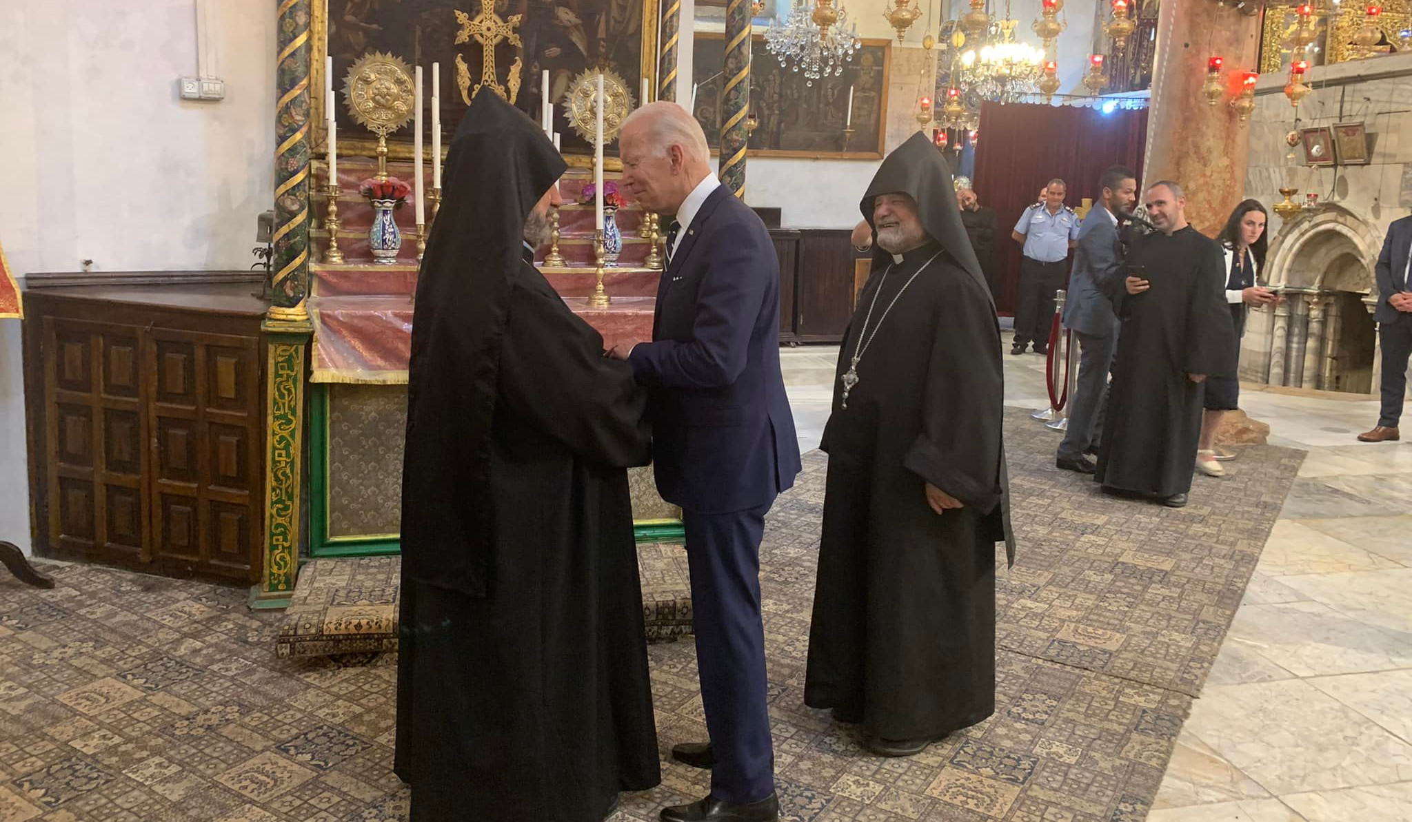 Joe Biden visited Armenian Church of Nativity Cathedral in Bethlehem