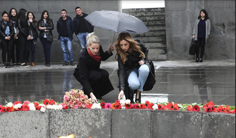 Germany's delegate at Eurovision 2017 Levina pays tribute to the innocent victims of the Armenian Genocide