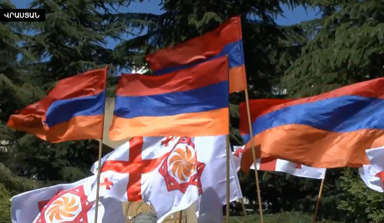 Armenian rally in front of Turkish Embassy in Tbilisi